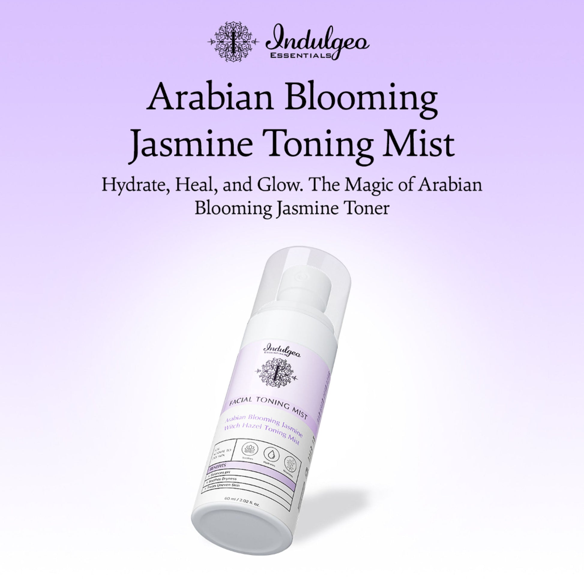 Indulgeo Essentials Arabian Blooming Jasmine Witch Hazel Toning Mist/Toner For Dry Skin