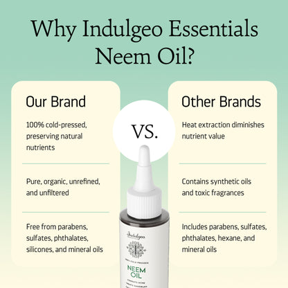 Indulgeo Essentials 100% Cold Pressed Pure Herbal Neem Oil For Hair & Skin