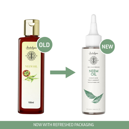 Indulgeo Essentials 100% Cold Pressed Pure Herbal Neem Oil For Hair & Skin