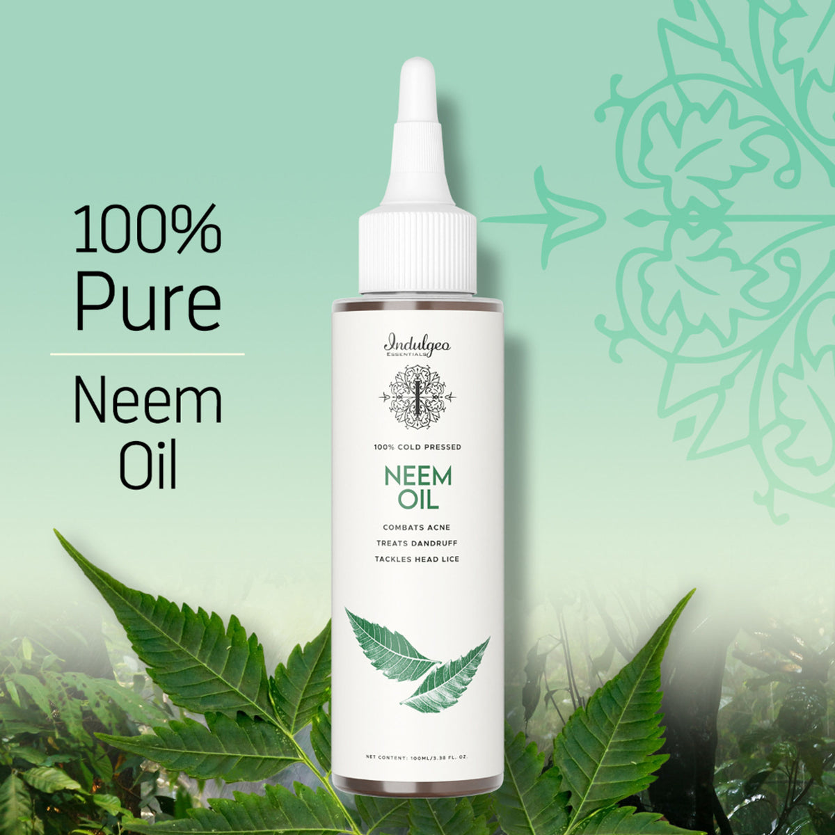 Indulgeo Essentials 100% Cold Pressed Pure Herbal Neem Oil For Hair & Skin