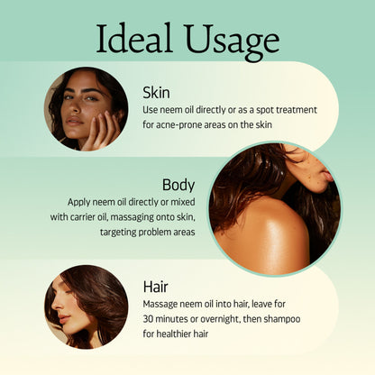 Indulgeo Essentials 100% Cold Pressed Pure Herbal Neem Oil For Hair & Skin