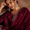 Dhiyona IE Ethnic Motifs Embroidered Sequinned Straight Kurta With Sharara And Dupatta