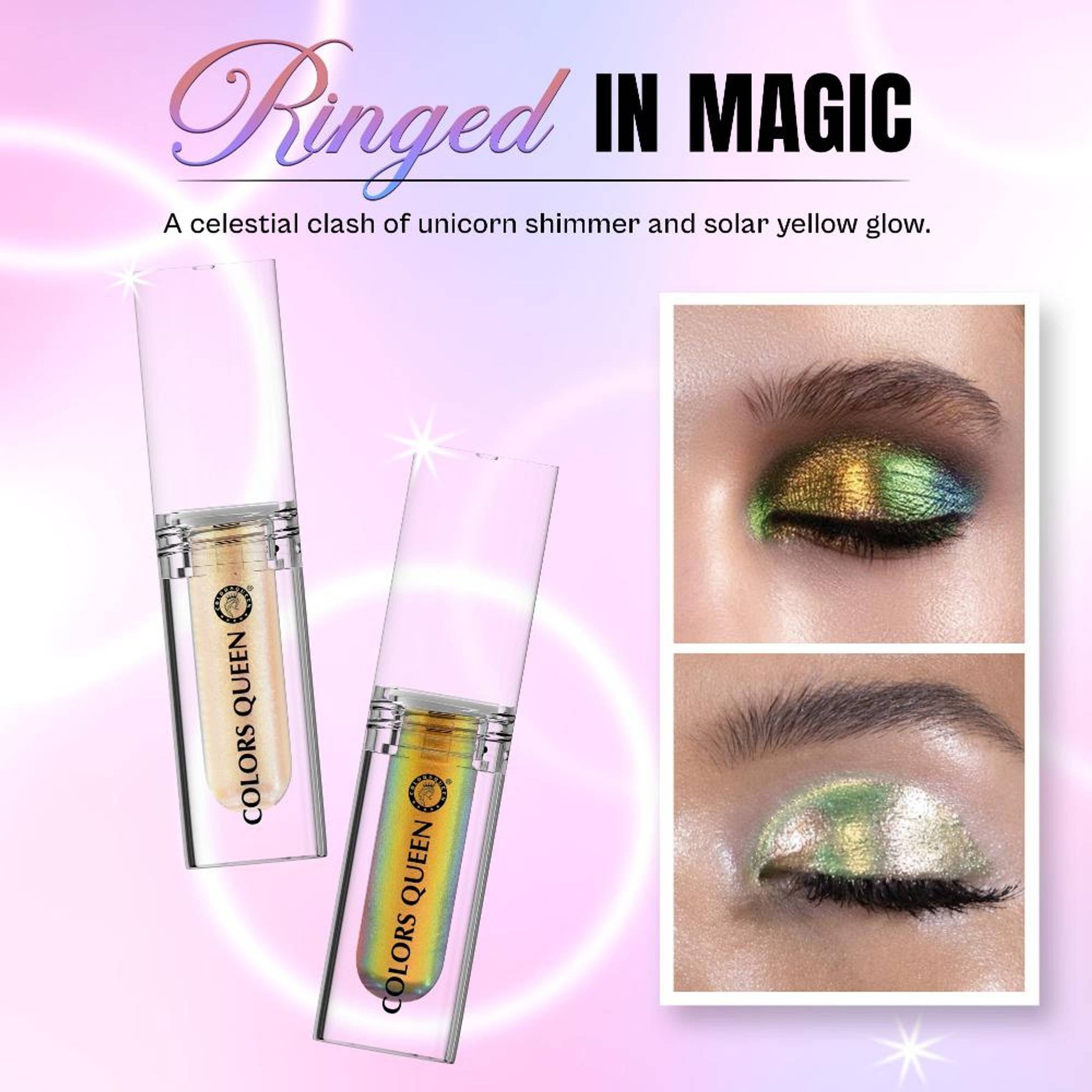 Colors Queen Multichrome Liquid Eyeshadow Combo Pack Of 2 - 02 - Pink Brown Trio