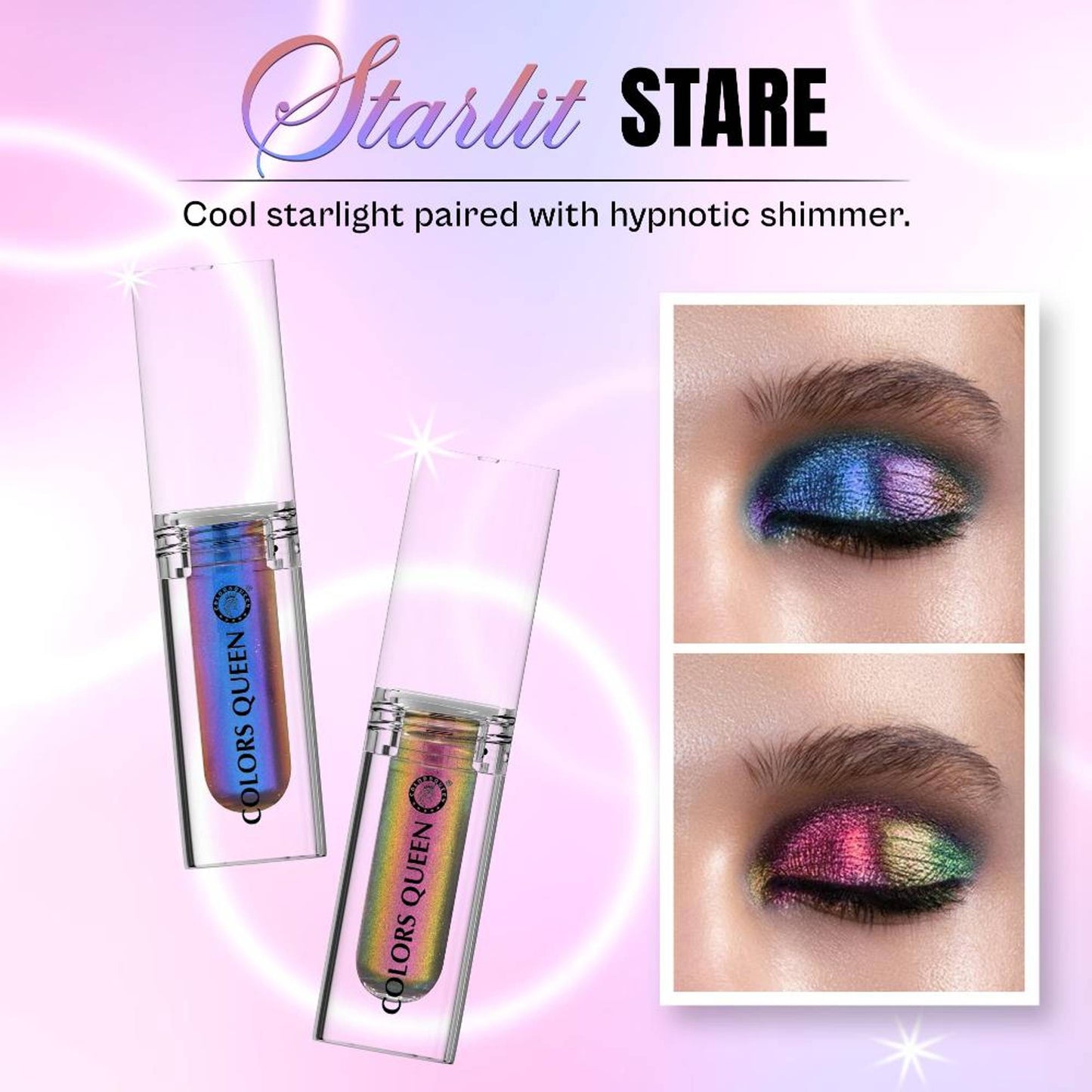 Colors Queen Multichrome Liquid Eyeshadow Combo Pack Of 2 - 03 - Warm Peachy Trio