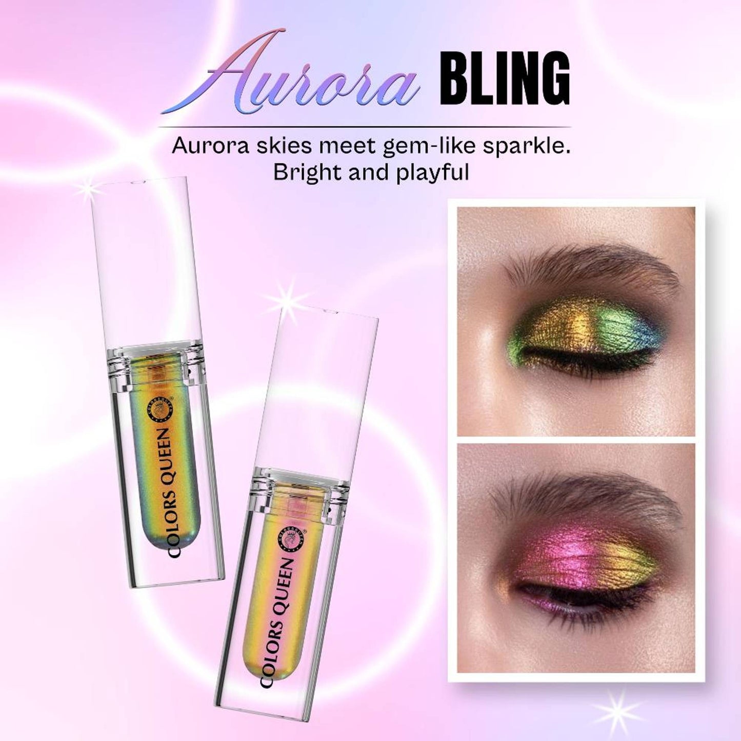 Colors Queen Multichrome Liquid Eyeshadow Combo Pack Of 2 - 04 - Soft Nudes Trio