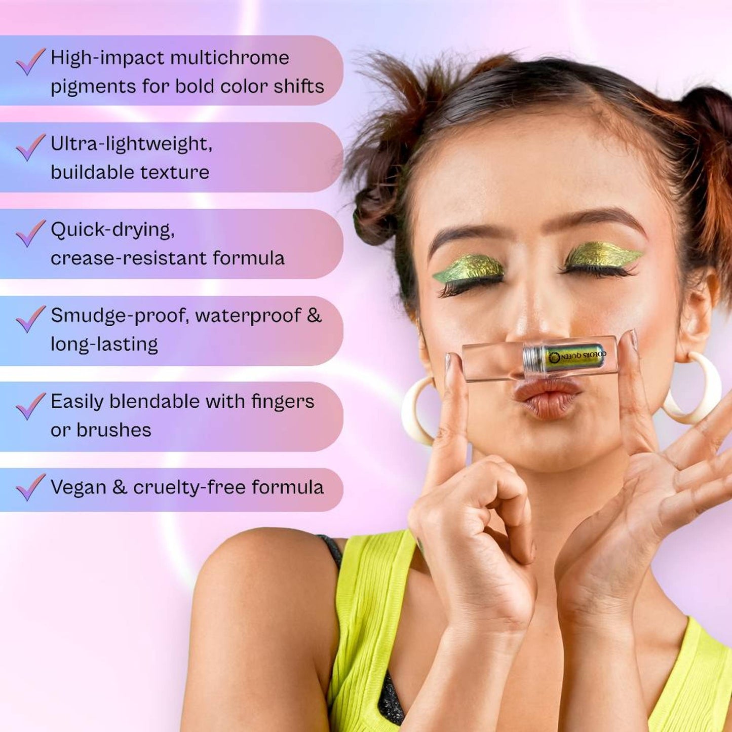 Colors Queen Multichrome Liquid Eyeshadow Combo Pack Of 2 - 04 - Soft Nudes Trio