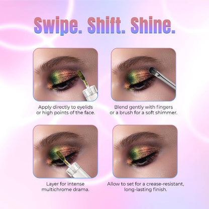 Colors Queen Multichrome Liquid Eyeshadow Combo Pack Of 2 - 01 - Unicorn Gold Rush