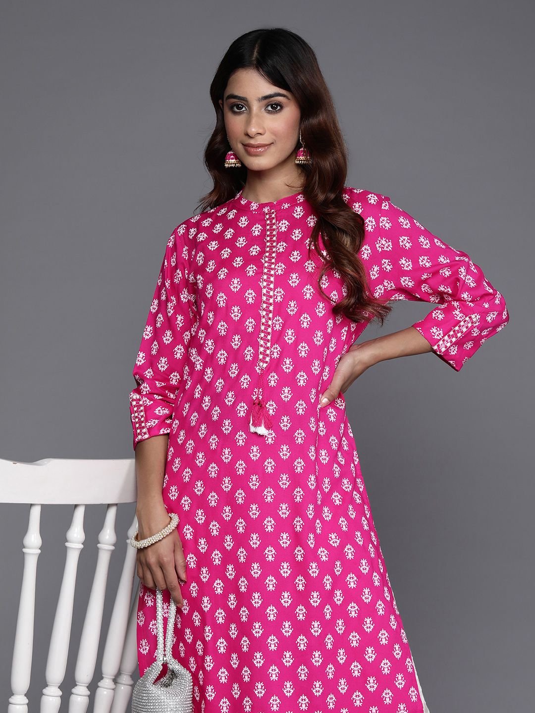 Indyancart IE Women Ethnic Motifs Printed Kurta