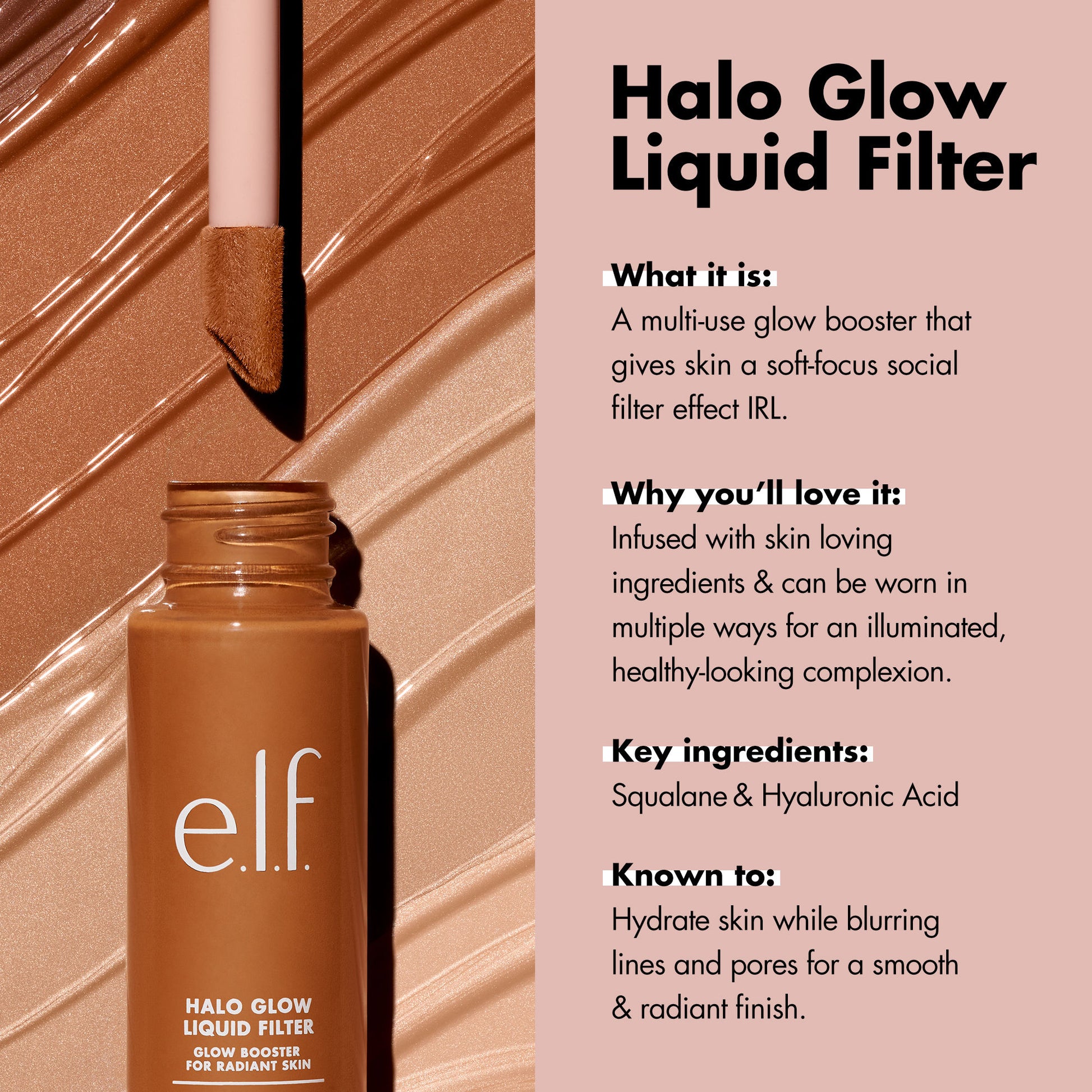 e.l.f. Cosmetics Halo Glow Liquid Filter - 4 Medium