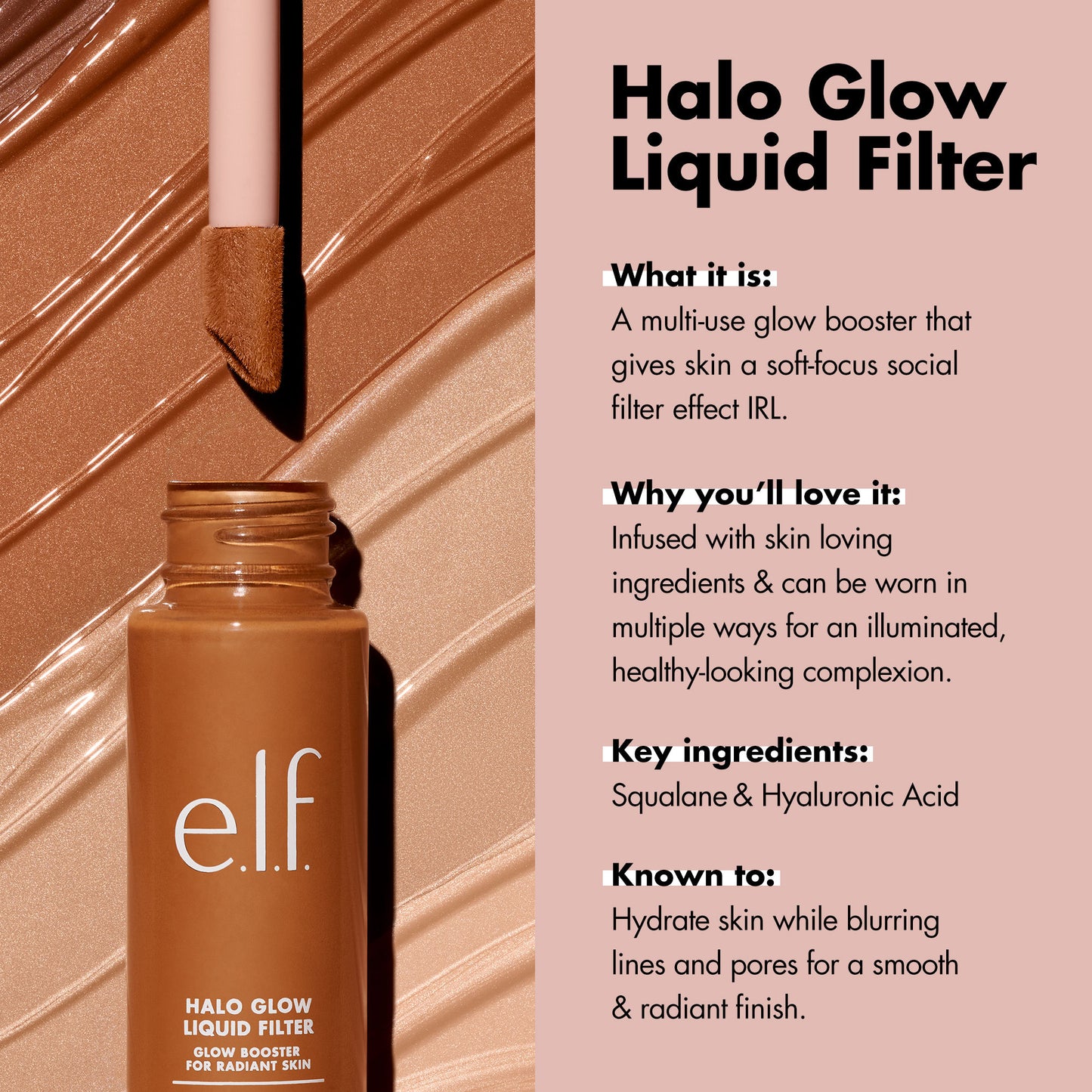 e.l.f. Cosmetics Halo Glow Liquid Filter - 3.5 Medium