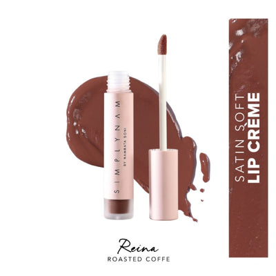 Simply Nam Satin Soft Lip Creme, Hydrating, Botanical Colour for Everyday Lips - Reina - Roasted Coffee