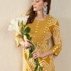 Dhiyona IE Women Printed Regular Mirror Work Pure Cotton Kurta with Trousers