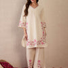 Dhiyona IE Women Floral Embroidered Regular Thread Work Pure Cotton Kurta with Palazzos