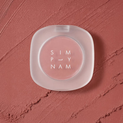 Simply Nam Velvet Cream Magic Blush in We Go Way Back shade, featuring a smooth, creamy texture and soft pink color.