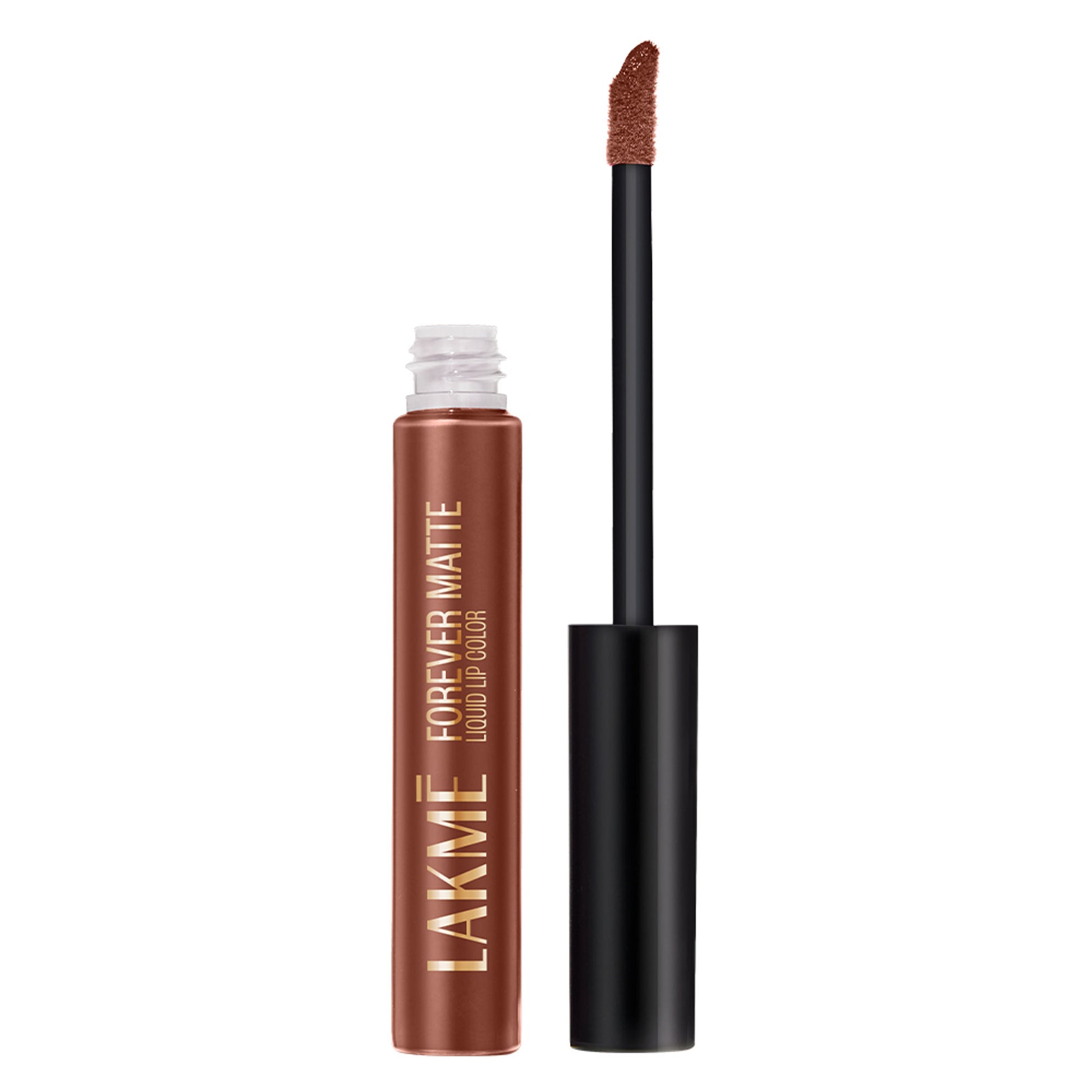 Lakme Forever Matte Liquid Lip Color, 16Hr Lipstick, Lightweight & Transferproof - Nude Twist