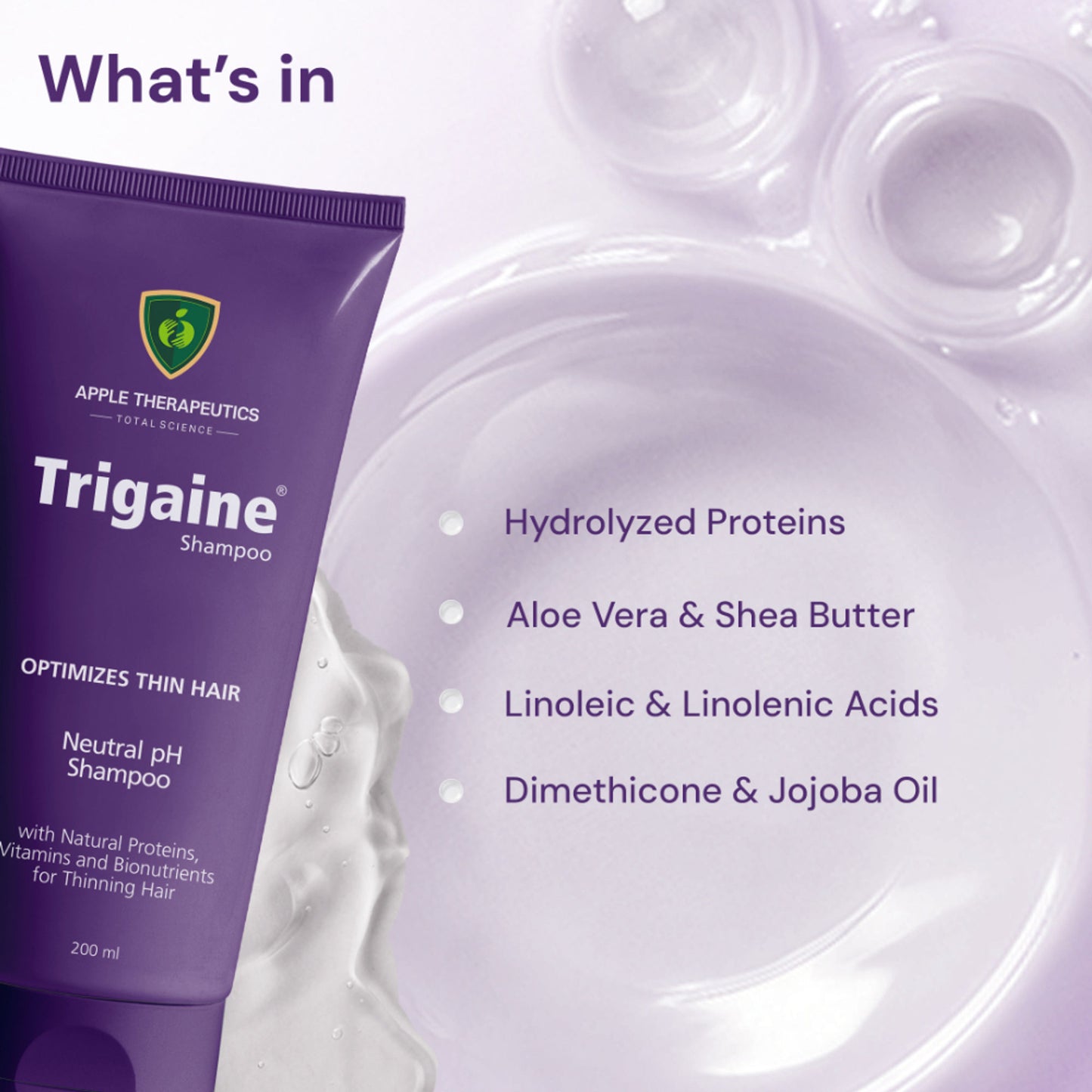 Trigaine PH 5.5 Balanced Shampoo Color & Heat Treated Hair Natural Proteins Vitamins & Bionutrients