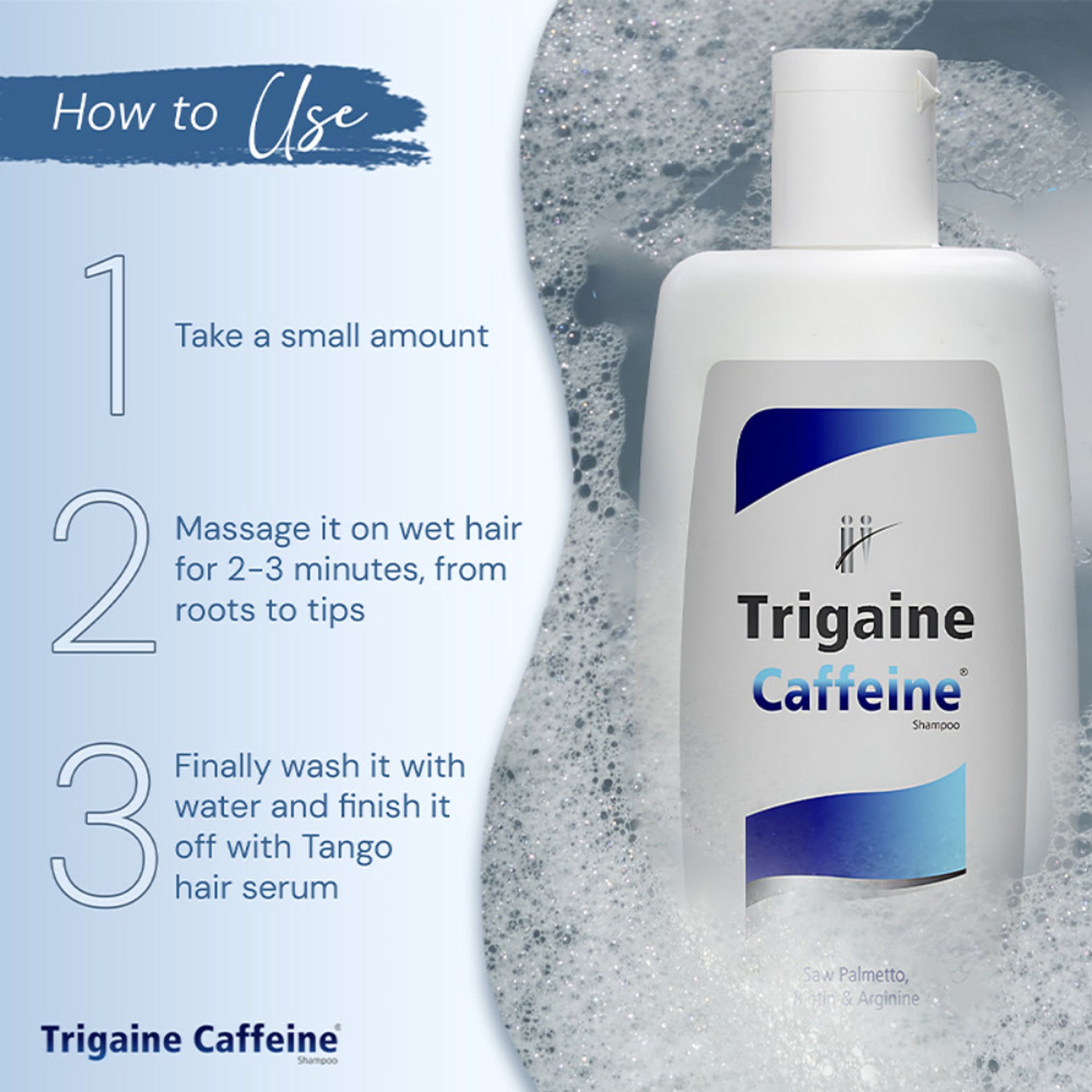 Trigaine Caffeine DHT Blocking Anti Hairfall Shampoo Reduces Hair Fall, Caffeine, Arginine & Biotin
