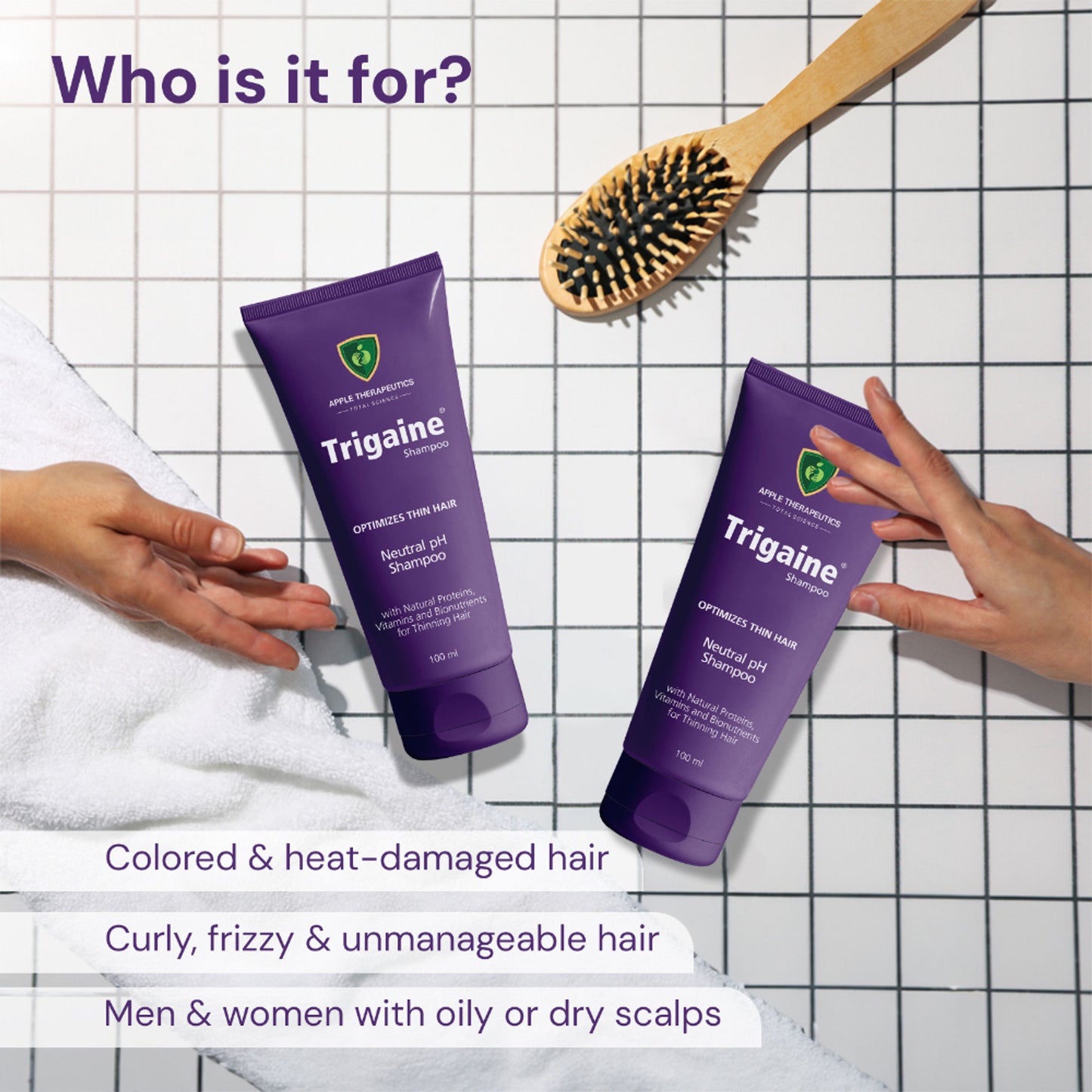 Trigaine PH 5.5 Balanced Shampoo Color & Heat Treated Hair Natural Proteins Vitamins & Bionutrients