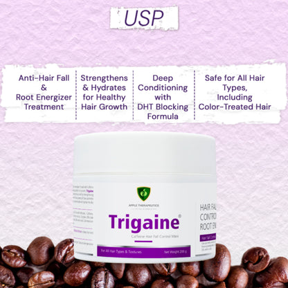 Trigaine Caffeine Hair Fall Control Mask, Hair Growth & Deep Conditioning, Saw Palmetto & Ginseng