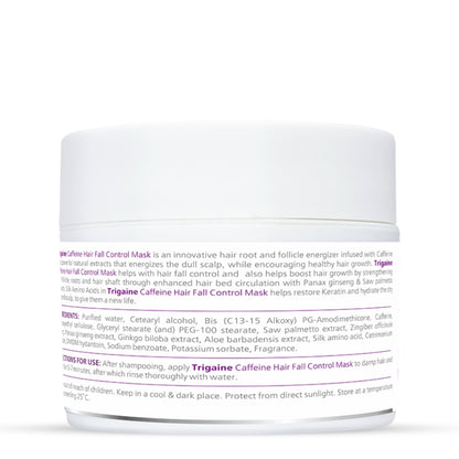 Trigaine Caffeine Hair Fall Control Mask, Hair Growth & Deep Conditioning, Saw Palmetto & Ginseng