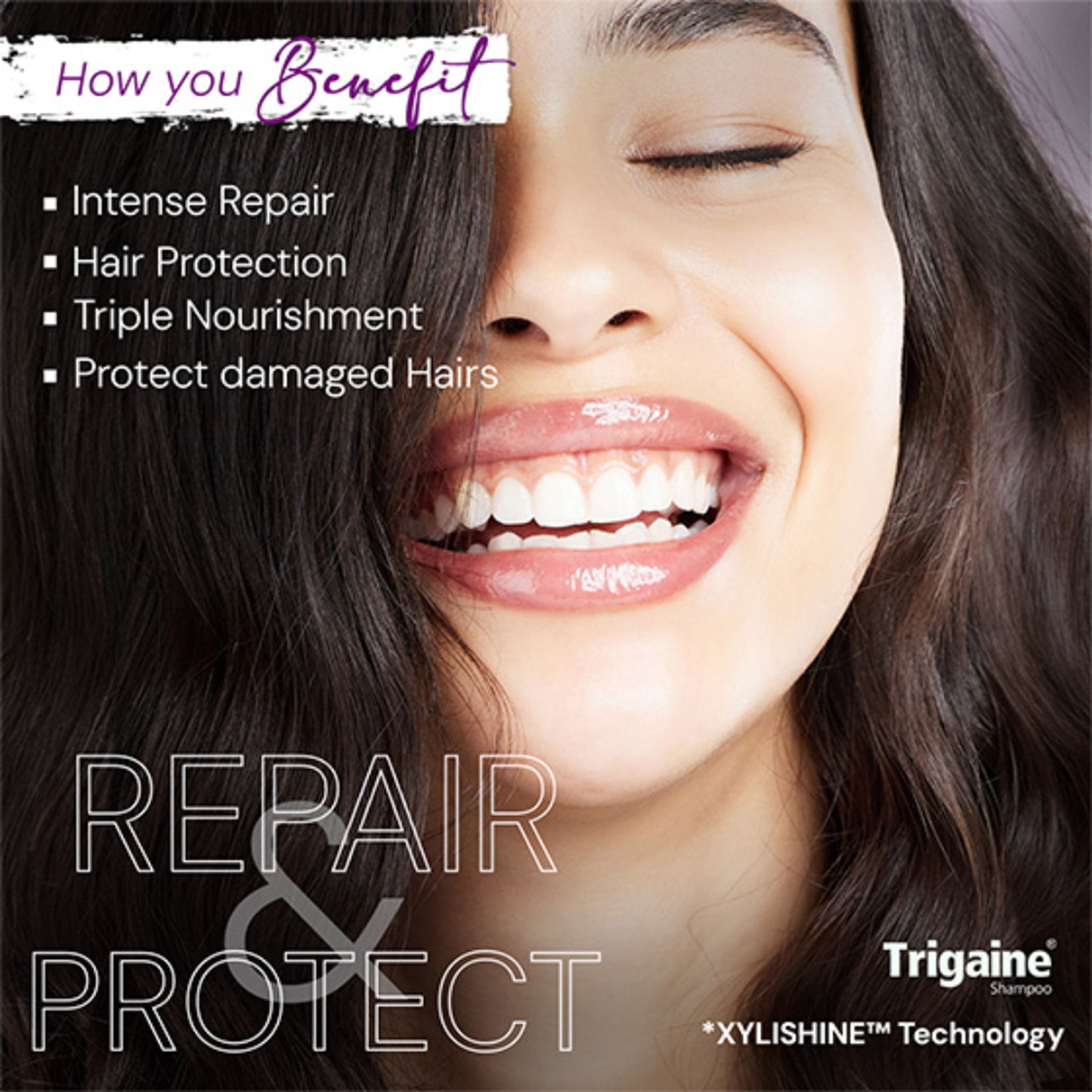 Trigaine Caffeine Hair Repair Mask for Damaged, Dull & Frizzy Hair, Xylishine, Vitamin E & Caffeine