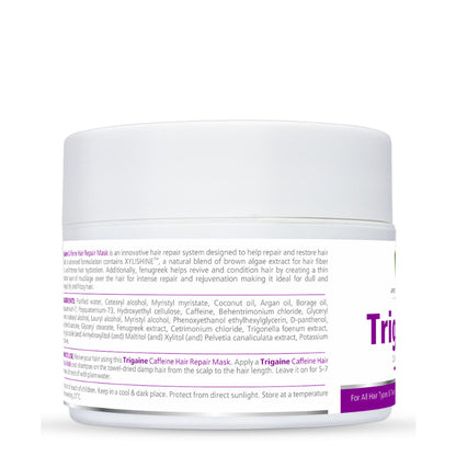 Trigaine Caffeine Hair Repair Mask for Damaged, Dull & Frizzy Hair, Xylishine, Vitamin E & Caffeine