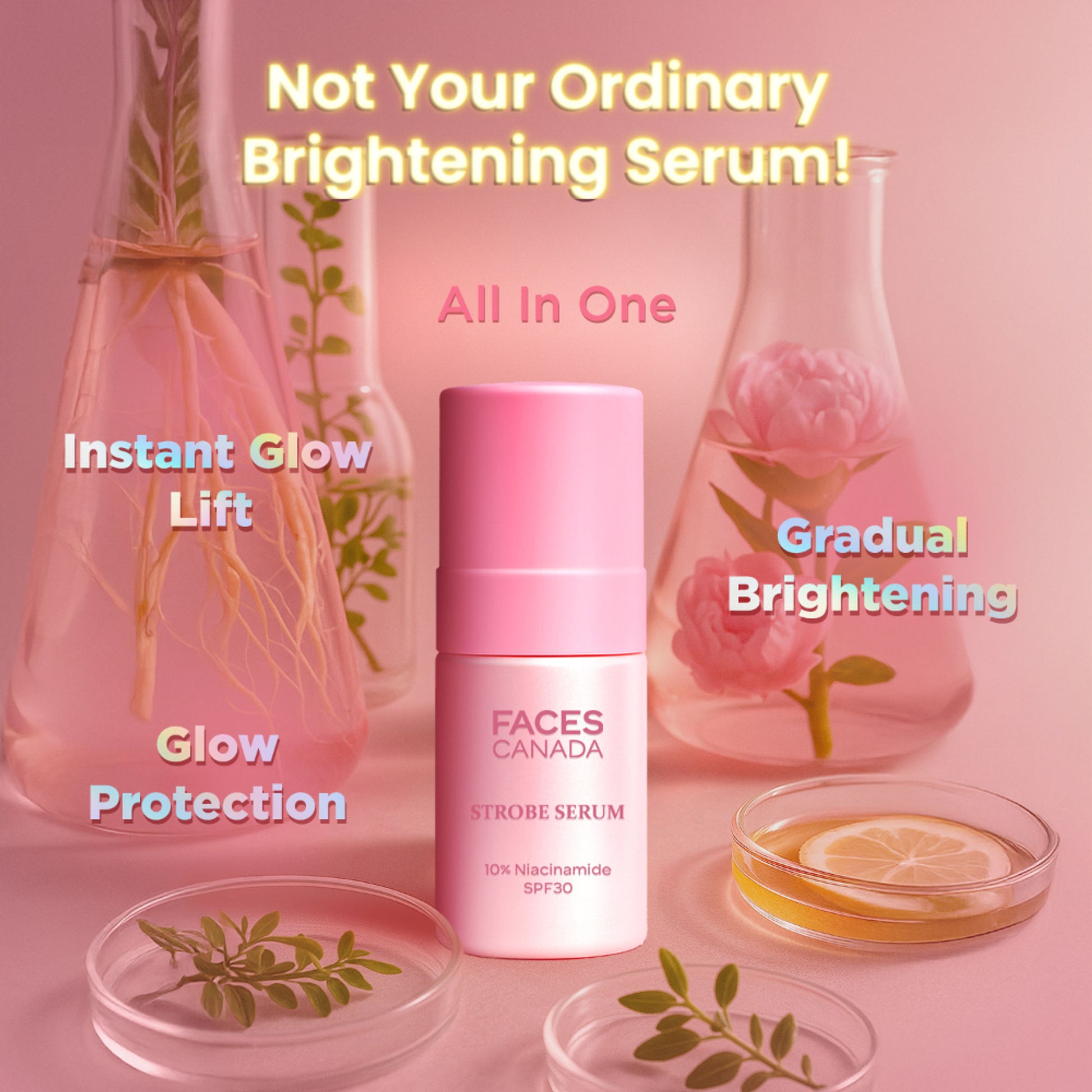 FACES CANADA Strobe Serum - Brightening Serum + Strobe Cream + SPF 30 Sunscreen