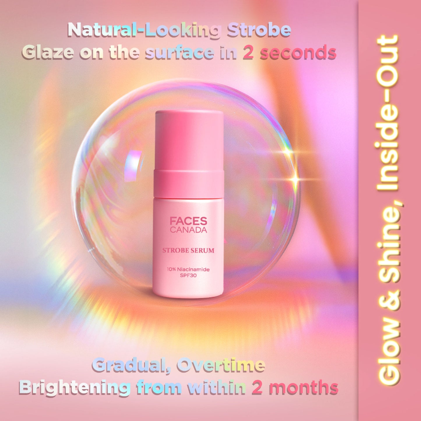 FACES CANADA Strobe Serum - Brightening Serum + Strobe Cream + SPF 30 Sunscreen