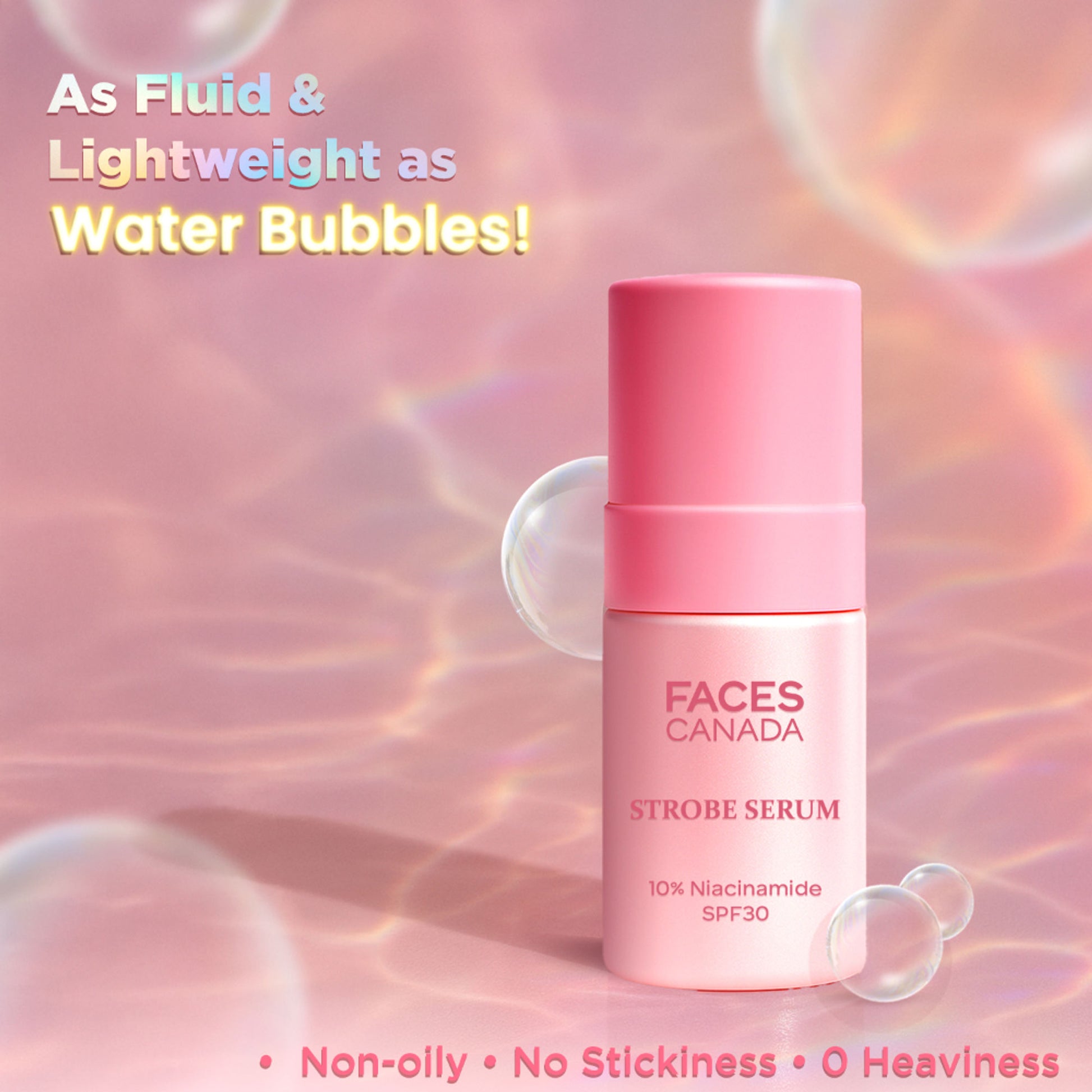 FACES CANADA Strobe Serum - Brightening Serum + Strobe Cream + SPF 30 Sunscreen
