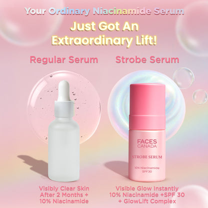 FACES CANADA Strobe Serum - Brightening Serum + Strobe Cream + SPF 30 Sunscreen