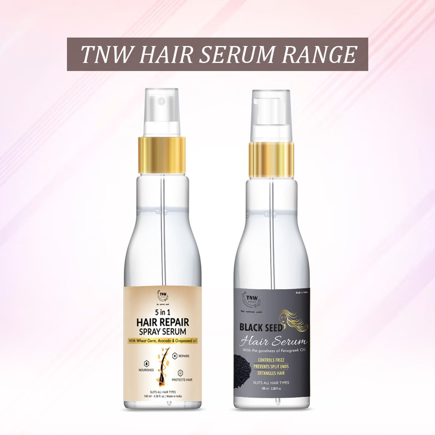TNW The Natural Wash Black Seed Hair Serum For Dry, Frizzy & Tangle Free Hair