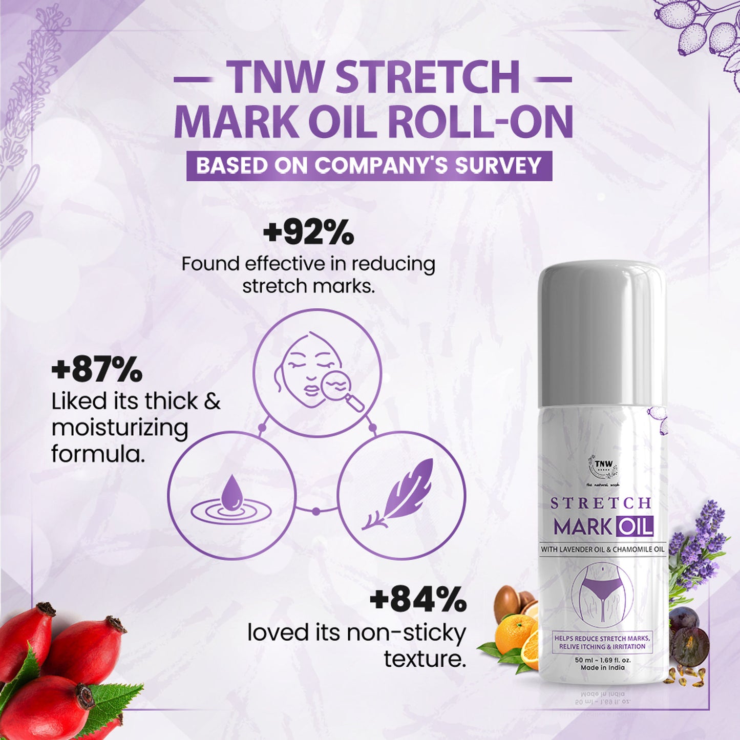 TNW The Natural Wash Stretch Mark Oil For Reducing Scars & Pigmentation