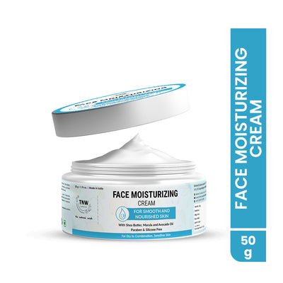 TNW The Natural Wash Face Moisturizing Cream With Shea Butter For Dry And Sensitive Skin