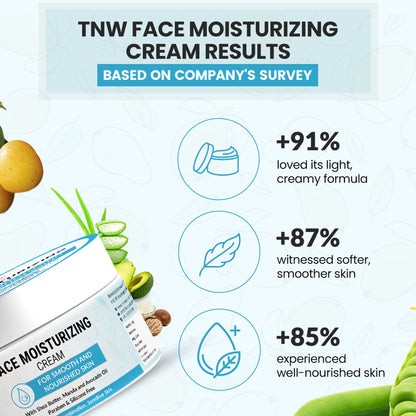 TNW The Natural Wash Face Moisturizing Cream With Shea Butter For Dry And Sensitive Skin