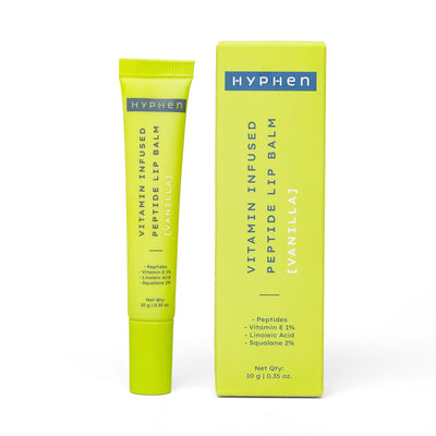 Hyphen Vitamin Infused Peptide Lip Balm - Vanilla For Dry & Chapped Lips, Hydrates & Moisturizes