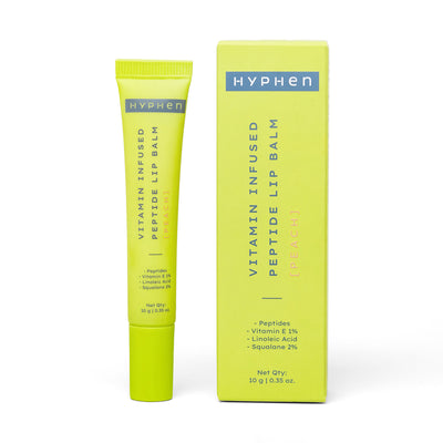 Hyphen Vitamin Infused Peptide Lip Balm - Peach For Dry & Chapped Lip, Hydrates & Moisturizes
