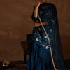 Dhiyona IE Floral Embroidered Regular Sequinned Straight Kurta with Sharara & Dupatta