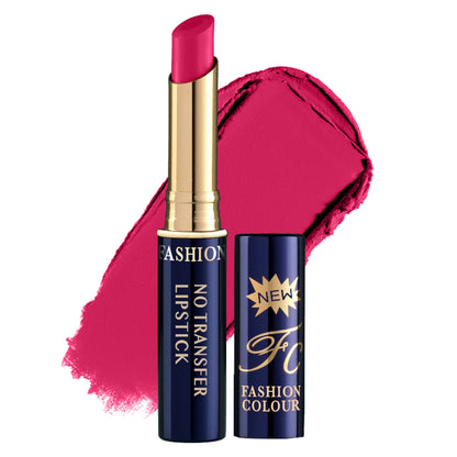 FASHION COLOUR Non-Transfer Matt Waterproof Lipstick in shade 45 Bella, showing a smooth, matte pink lipstick swatch.