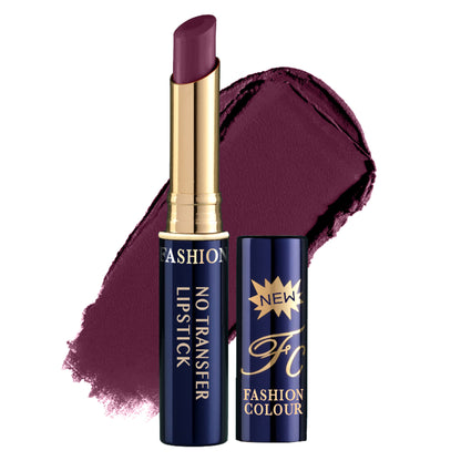 FASHION COLOUR Non-Transfer Matt Waterproof Lipstick in shade Ladies Night, showing a close-up of the deep, matte lipstick tube.