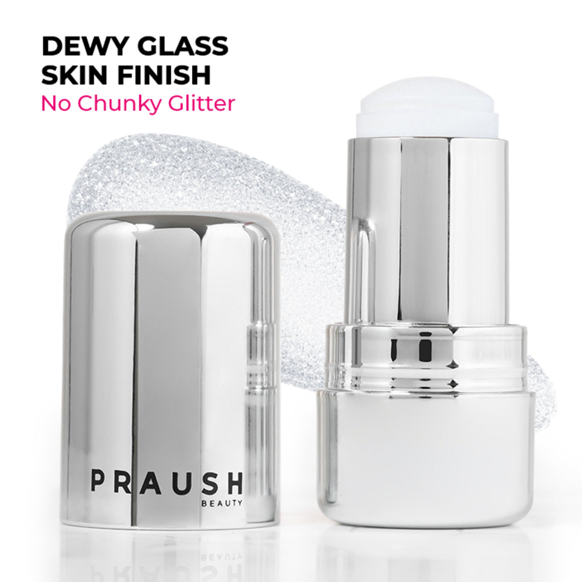 Praush Beauty ICY Glow Jelly Highlighter & Strobe Stick - Silver
