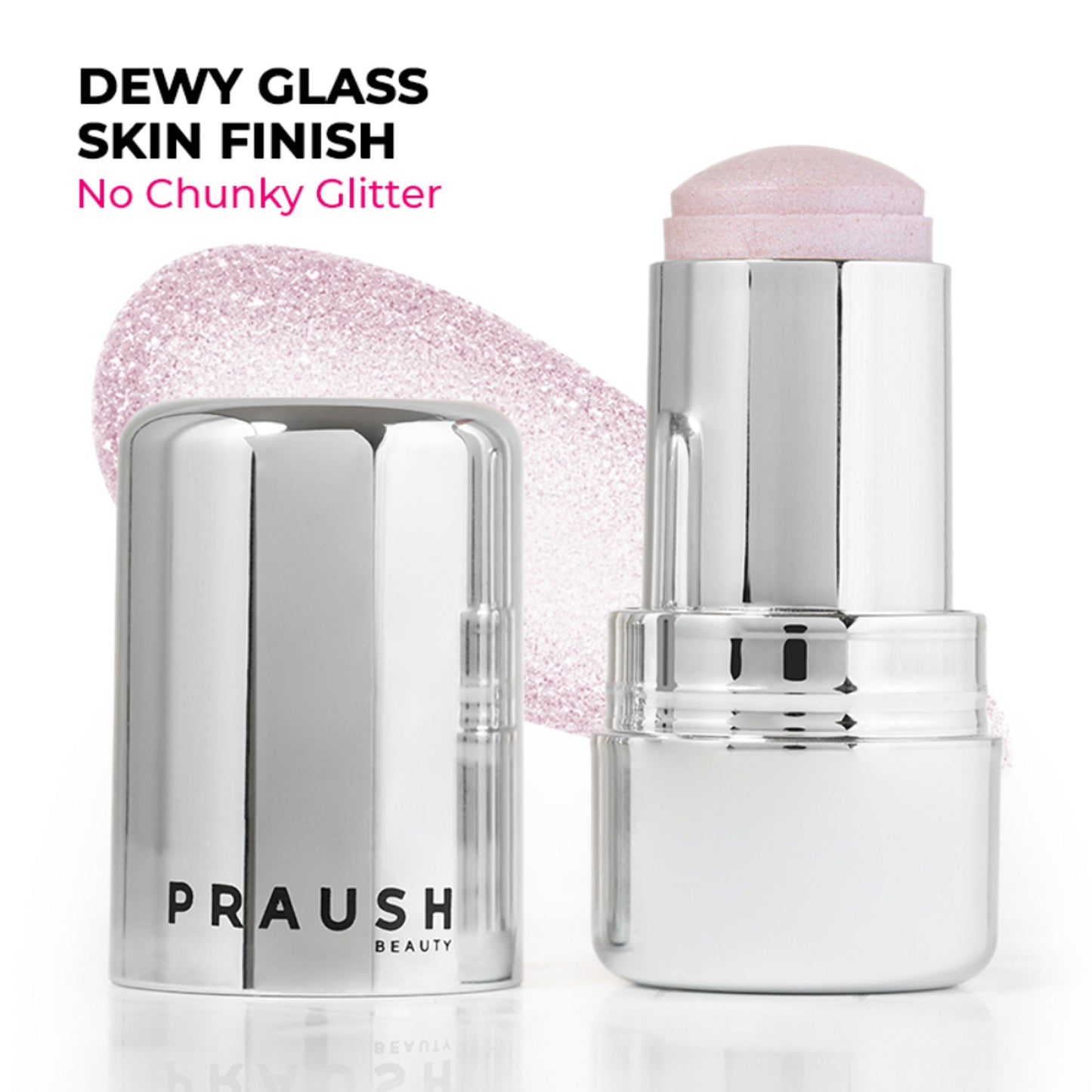 Praush Beauty ICY Glow Jelly Highlighter & Strobe Stick - Pink