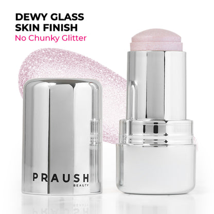 Praush Beauty ICY Glow Jelly Highlighter & Strobe Stick - Pink