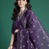 Dhiyona IE Floral Embroidered Pure Cotton Kurta with Trousers & Dupatta
