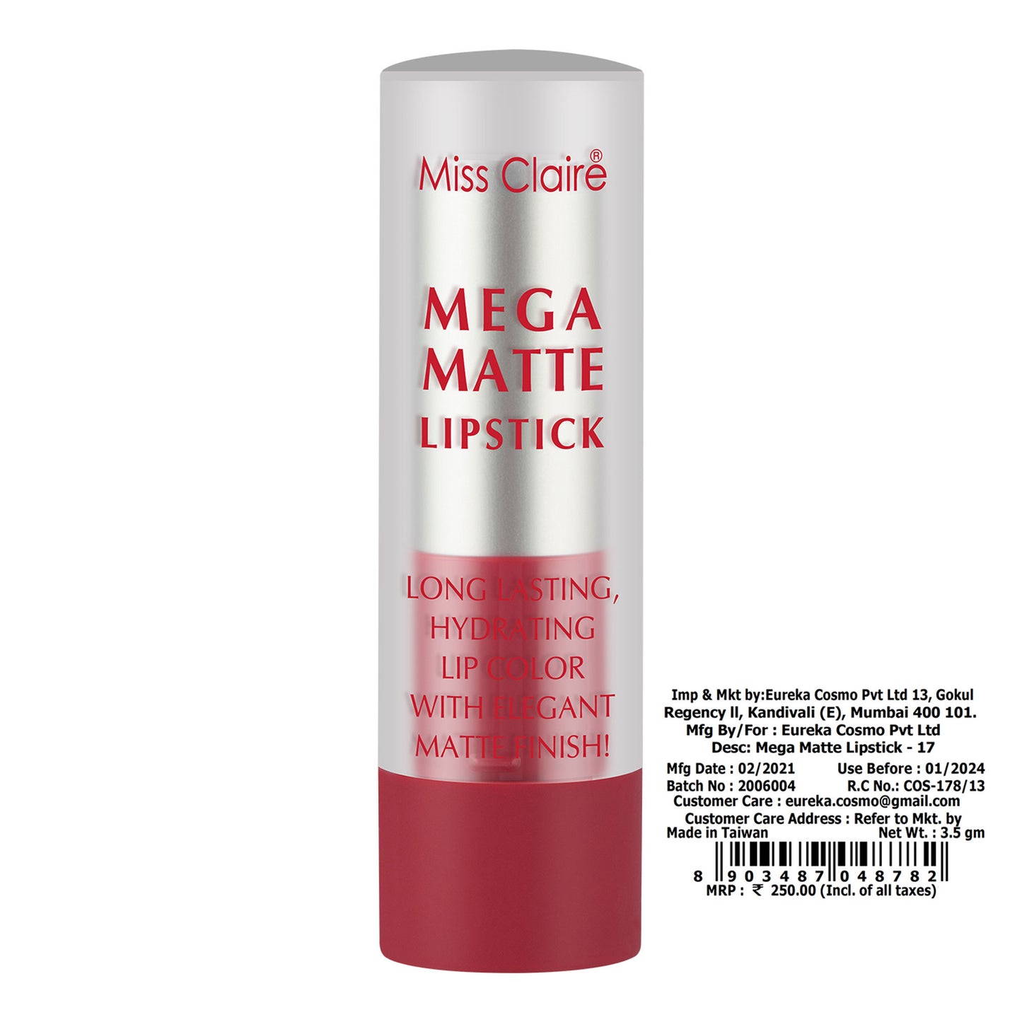 Miss Claire Mega Matte Lipstick - 17