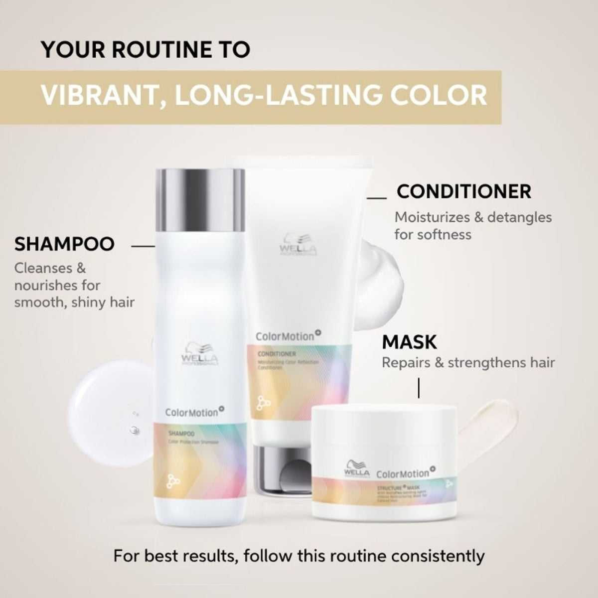 Wella Professionals ColorMotion+ Color Protection Shampoo for Coloured Hair, with Vibrant Shine