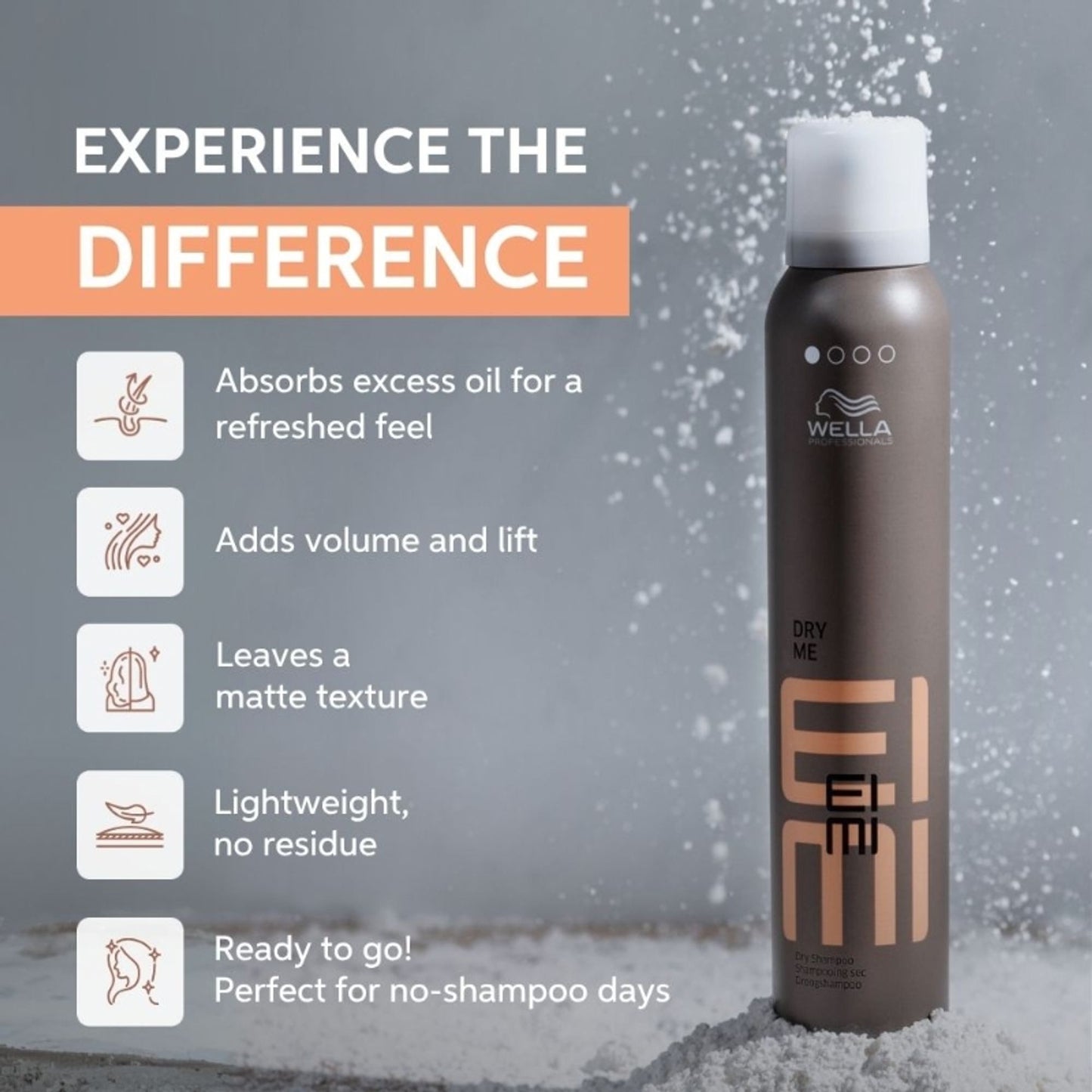 Wella Professionals Eimi Dry Me Dry Shampoo for Women & Men, Lightweight Volumizing Shampoo