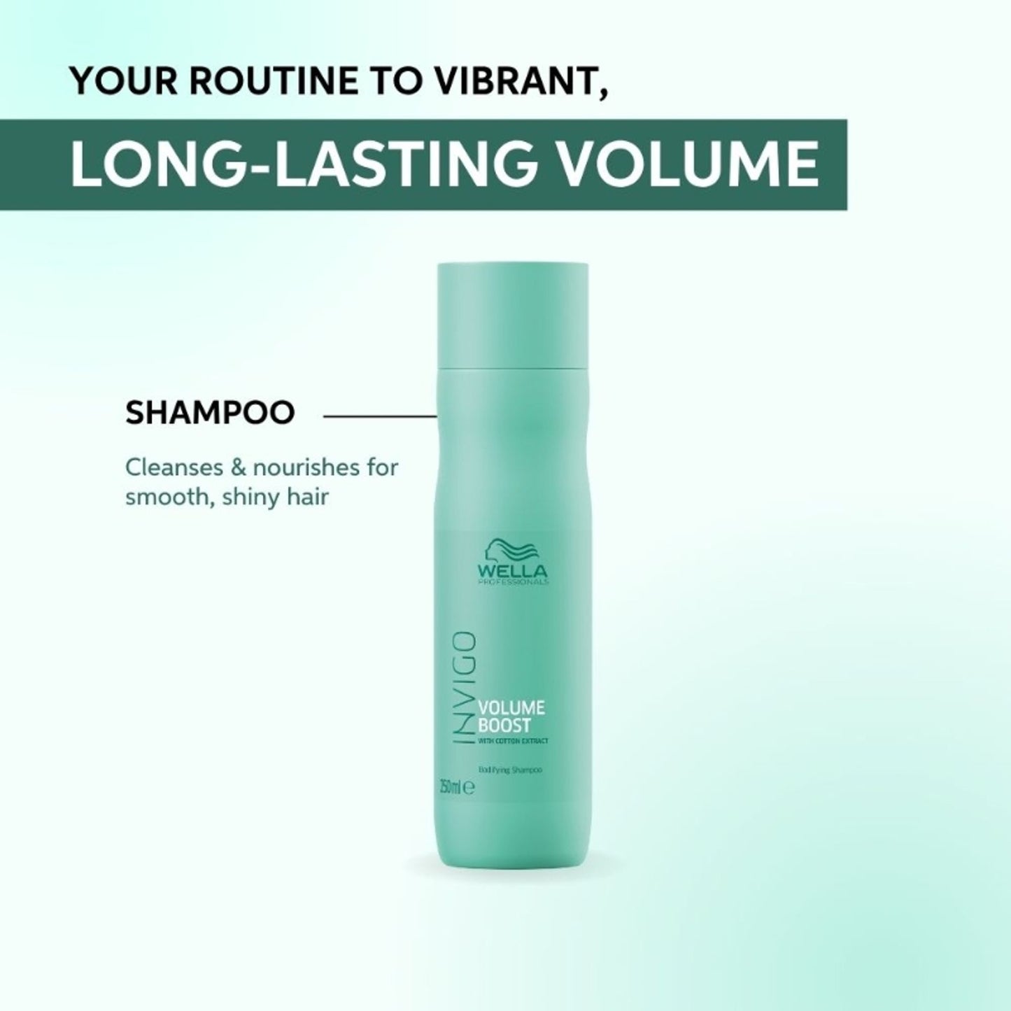 Wella Professionals Invigo Volume Boost Bodifying Shampoo, Lightweight Volumizing Cleanser