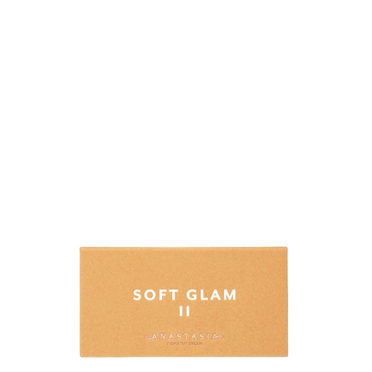 Anastasia Beverly Hills Soft Glam II Mini Eyeshadow Palette with neutral and warm shades, arranged in a sleek compact.