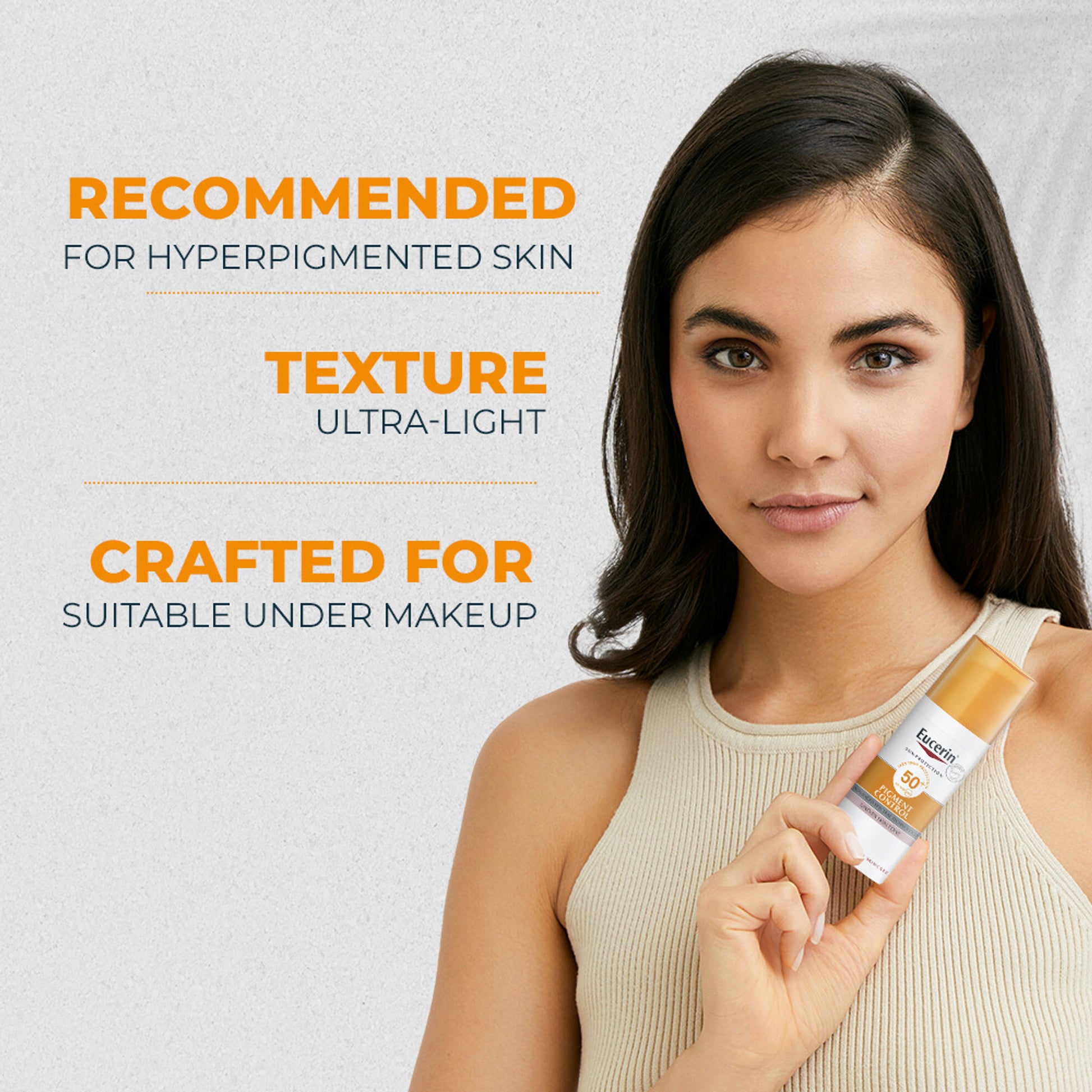 Eucerin Pigment Control Sunscreen Fluid SPF50+ Has Thiamidol Prevent & Reduce Darkspot Is Nonsticky