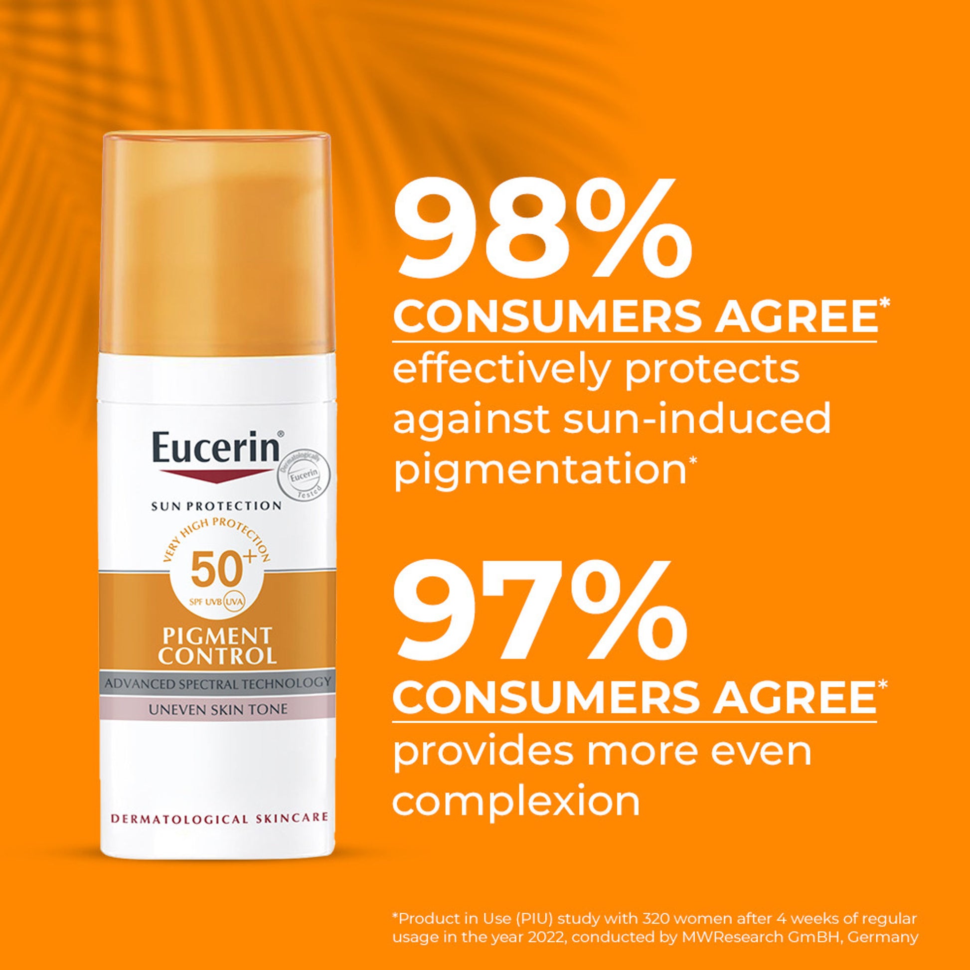 Eucerin Pigment Control Sunscreen Fluid SPF50+ Has Thiamidol Prevent & Reduce Darkspot Is Nonsticky